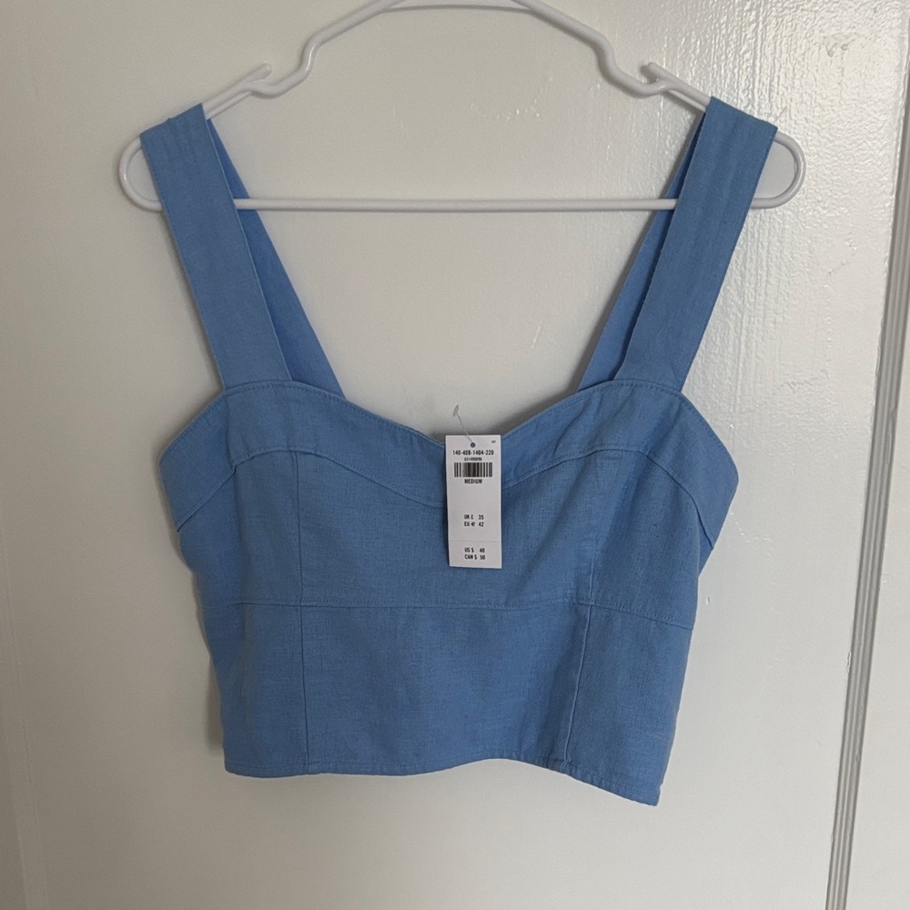 Abercrombie & Fitch Linen Crop Top
